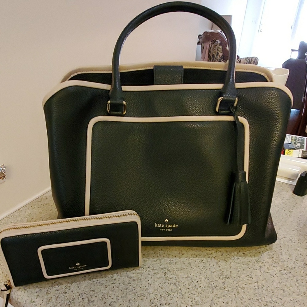 Kate Spade Black and Pink Purse & Wallet